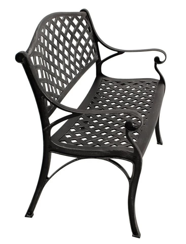 DEGAMO Gartenbank OXFORD Grau Aluminiumguss Wetterfest - Bild 2