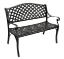 DEGAMO Gartenbank OXFORD Grau Aluminiumguss Wetterfest Bild 3