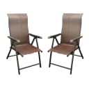 DEGAMO Klappsessel ANTIBES Hochlehner Metall Polyrattan Braun Klappbar 2 Stück Bild 1