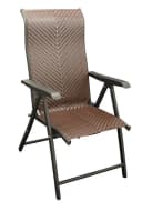 DEGAMO Klappsessel ANTIBES Hochlehner Metall Polyrattan Braun Klappbar 2 Stück Bild 2