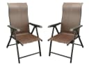 DEGAMO Klappsessel ANTIBES Hochlehner Metall Polyrattan Braun Klappbar 2 Stück Bild 3