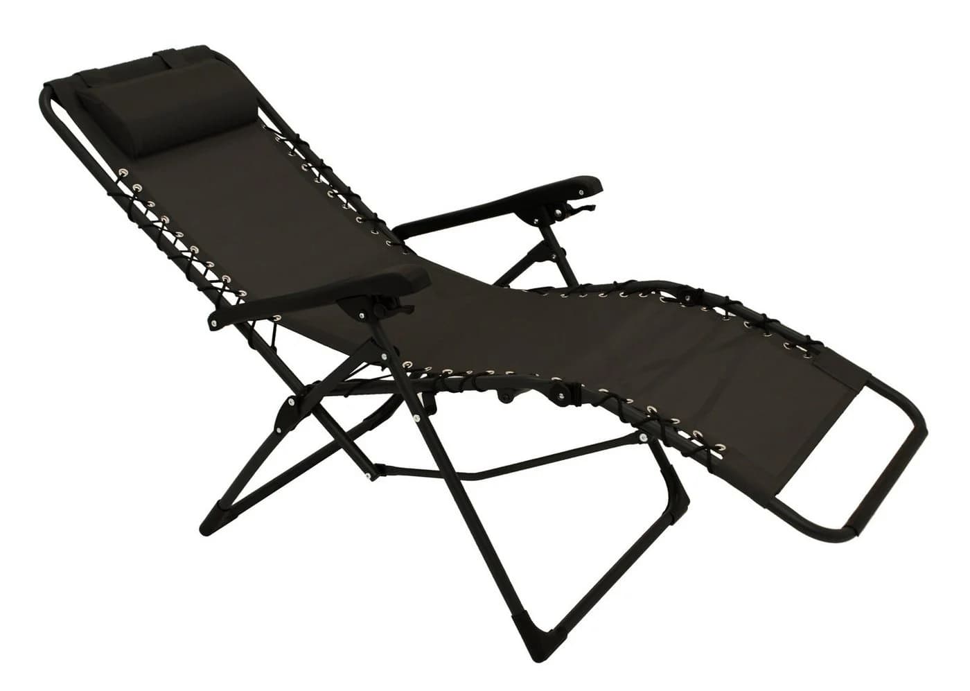 DEGAMO Relaxsessel NIZZA Schwarz Stufenlos Verstellbar Klappbar - Bild 4