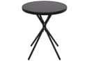 DEGAMO Gartentisch MILANO 60cm rund Metall anthrazit Glasplatte schwarz Bild 2