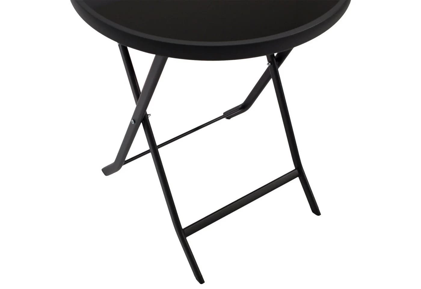 DEGAMO Gartentisch Milano 60cm rund klappbar Metall anthrazit Stahl schwarz - Bild 4