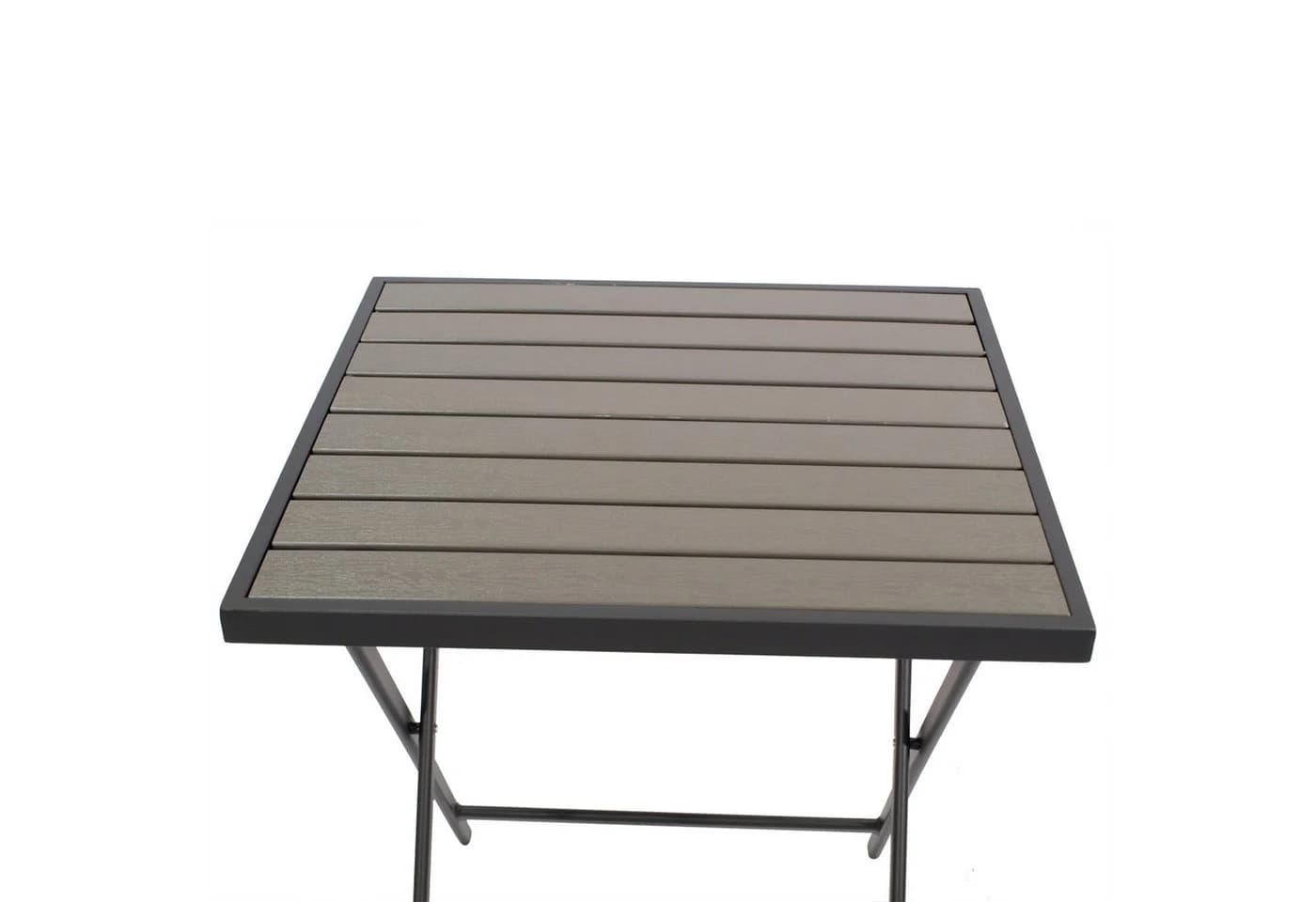 DEGAMO Gartentisch ASCIANO Metall anthrazit Kunstholz grau - Bild 3