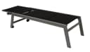 DEGAMO Rollenliege GIRONA extra hoch Aluminium Silber Textilgewebe gepolstert Bild 2