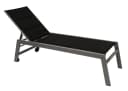 DEGAMO Rollenliege GIRONA extra hoch Aluminium Silber Textilgewebe gepolstert Bild 3