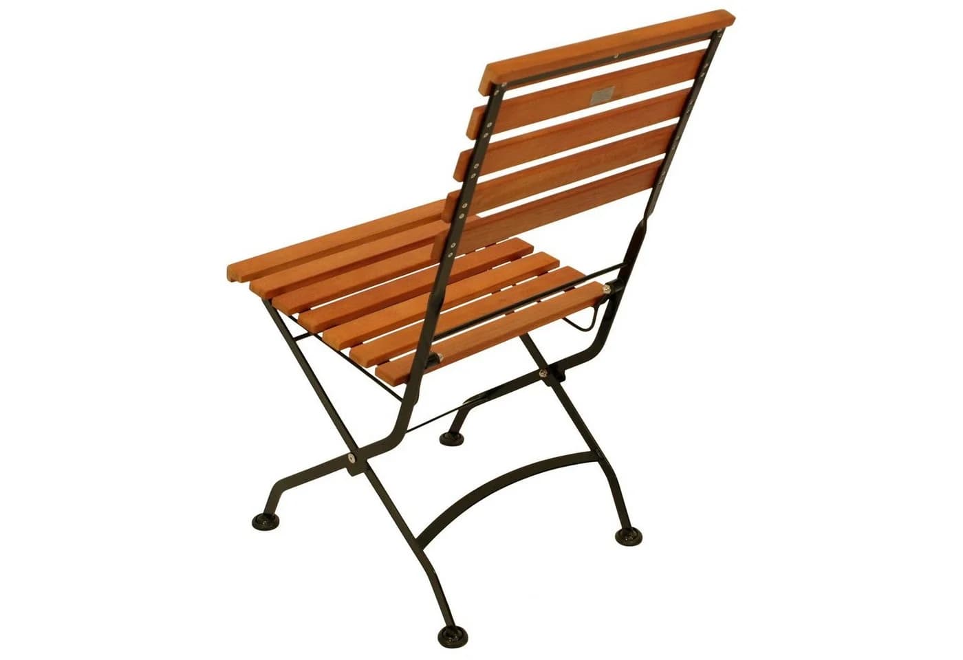 DEGAMO Klappstuhl HOFGARTEN Flachstahl Schwarz Eukalyptus Holz 2 Stück FSC®-zertifiziert - Bild 4