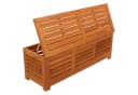 DEGAMO Auflagenbox MONZA Eukalyptus geölt mit Sitzpolster grau Bild 5