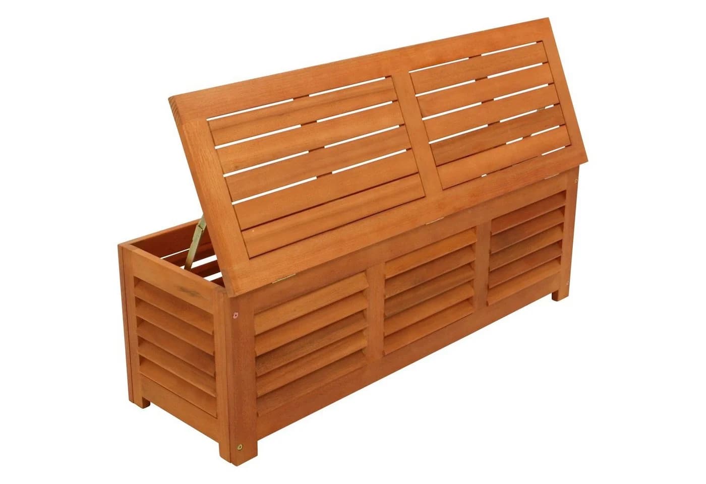 DEGAMO Auflagenbox MONZA Eukalyptus geölt mit Sitzpolster grau - Bild 5