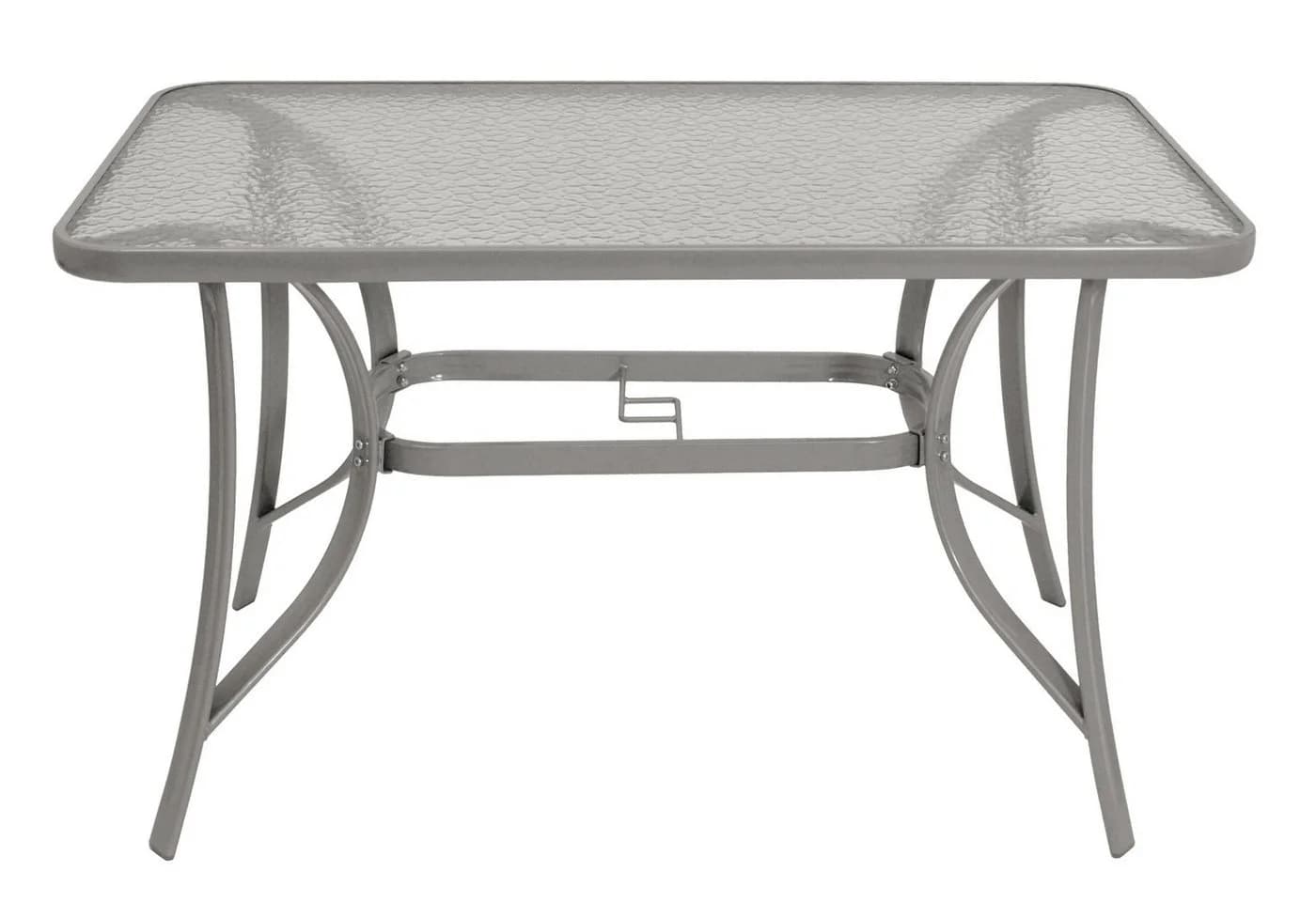 DEGAMO Gartentisch FLORENZ Metall Glas Silbergrau Modern - Bild 2