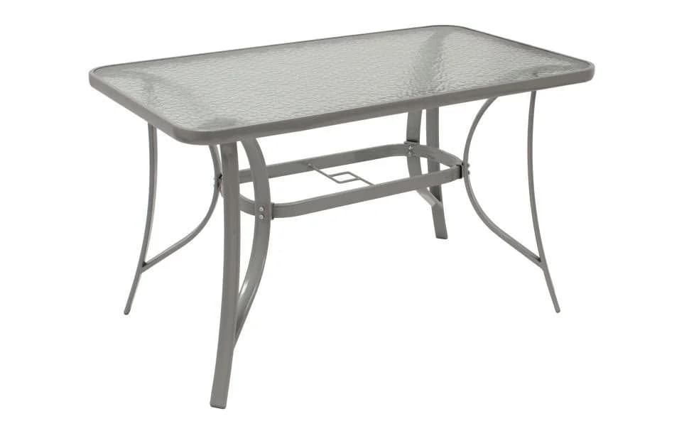 DEGAMO Gartentisch FLORENZ Metall Glas Silbergrau Modern - Bild 3