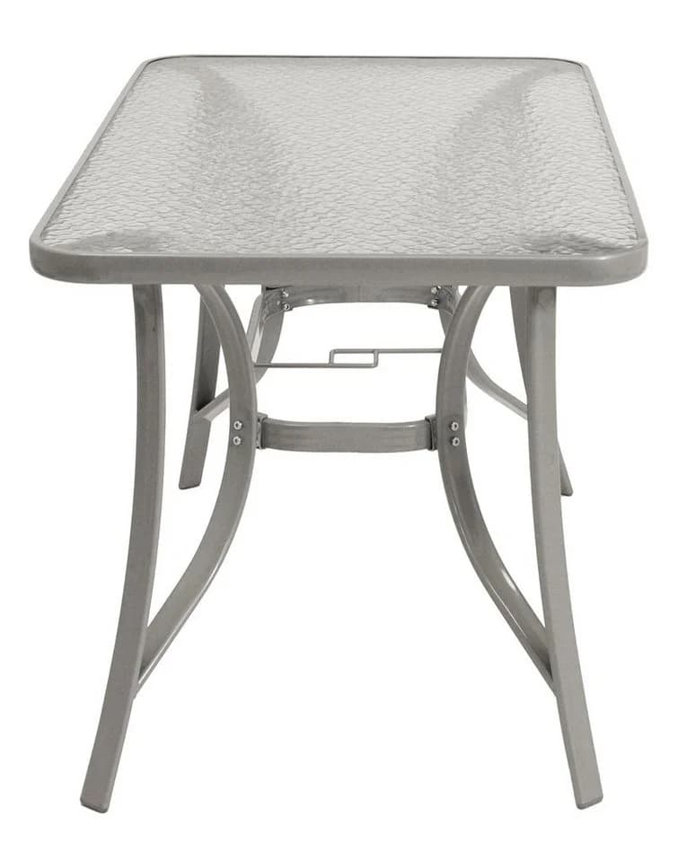 DEGAMO Gartentisch FLORENZ Metall Glas Silbergrau Modern - Bild 4