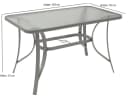 DEGAMO Gartentisch FLORENZ Metall Glas Silbergrau Modern Bild 5
