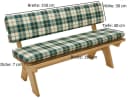 DEGAMO Bankauflage BOSTON 3-sitzer Grün/Beige 2-teilig Bild 4