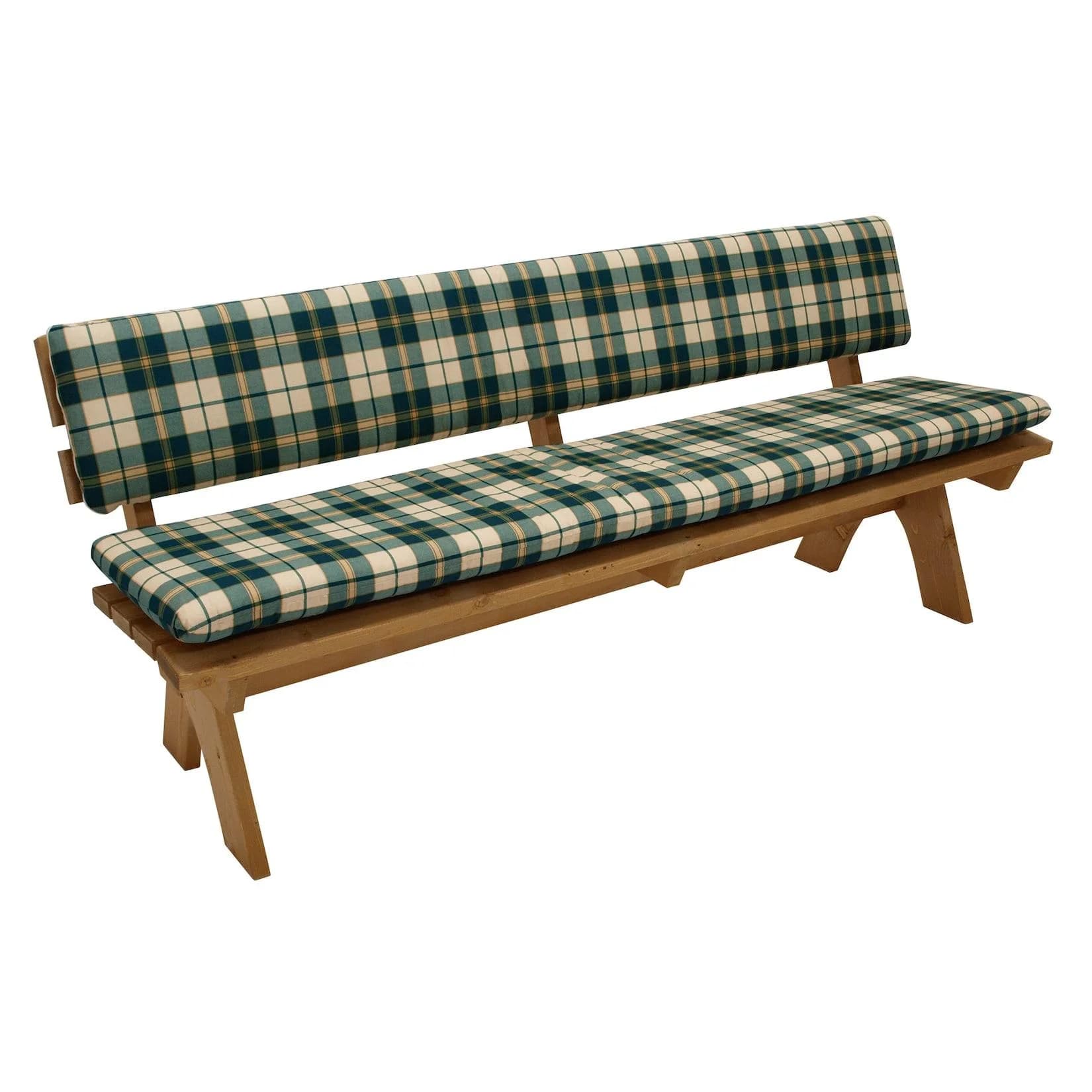 DEGAMO Bankauflage BOSTON 4-Sitzer Grün/Beige Kariert 2-teilig