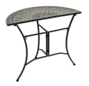 DEGAMO Wandtisch SIENA Halbrund Mosaik Grau Weiss Bild 2