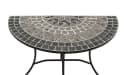 DEGAMO Wandtisch SIENA Halbrund Mosaik Grau Weiss Bild 4