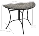 DEGAMO Wandtisch SIENA Halbrund Mosaik Grau Weiss Bild 5