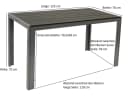 DEGAMO Gartentisch SORANO Aluminium Kunstholz Grau Bild 5