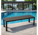 DEGAMO Gartenbank SORANO 2-sitzer 120cm Alu anthrazit Kunstholz grau wetterfest Bild 1