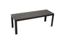 DEGAMO Gartenbank SORANO 2-sitzer 120cm Alu anthrazit Kunstholz grau wetterfest Bild 2