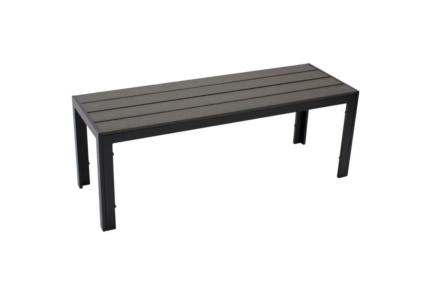 DEGAMO Gartenbank SORANO 2-sitzer 120cm Alu anthrazit Kunstholz grau wetterfest - Bild 2