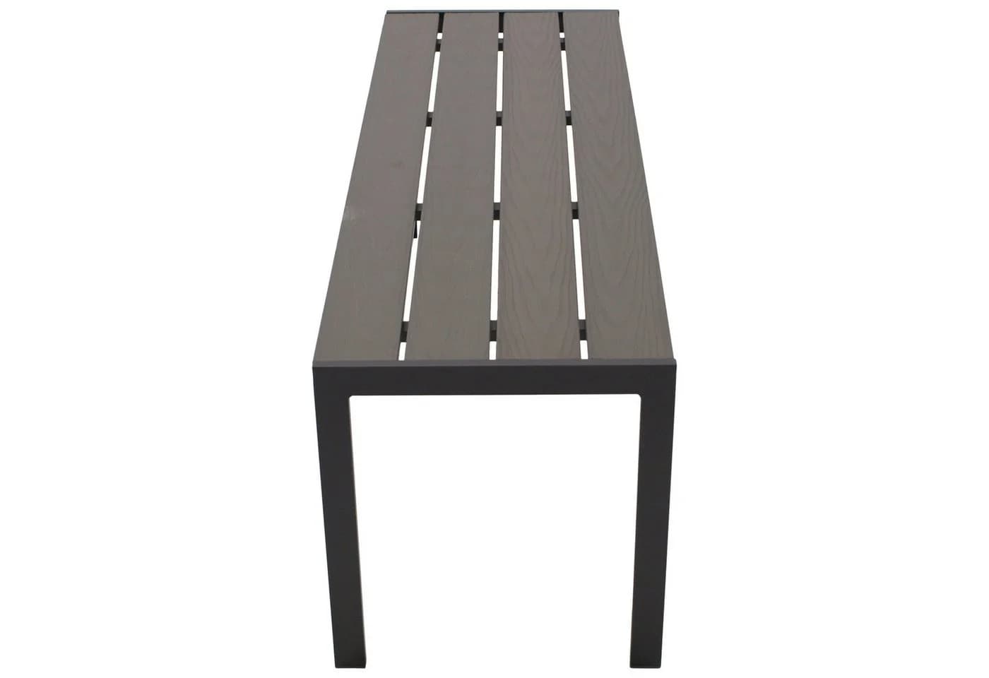 DEGAMO Gartenbank SORANO 2-sitzer 120cm Alu anthrazit Kunstholz grau wetterfest - Bild 3