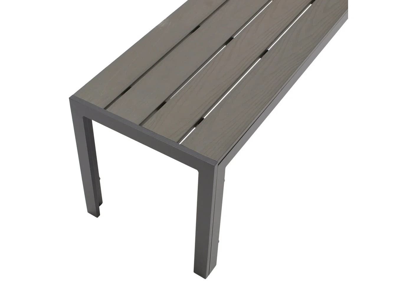 DEGAMO Gartenbank SORANO 2-sitzer 120cm Alu anthrazit Kunstholz grau wetterfest - Bild 4