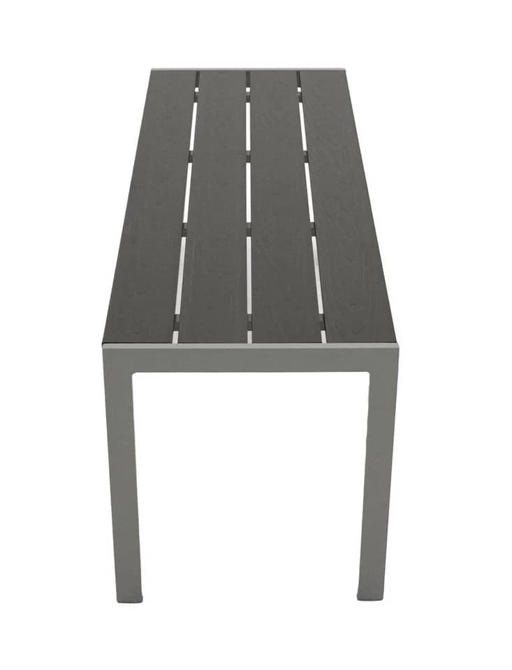 DEGAMO Gartenbank SORANO 2-Sitzer Grau Silber Aluminium - Bild 2
