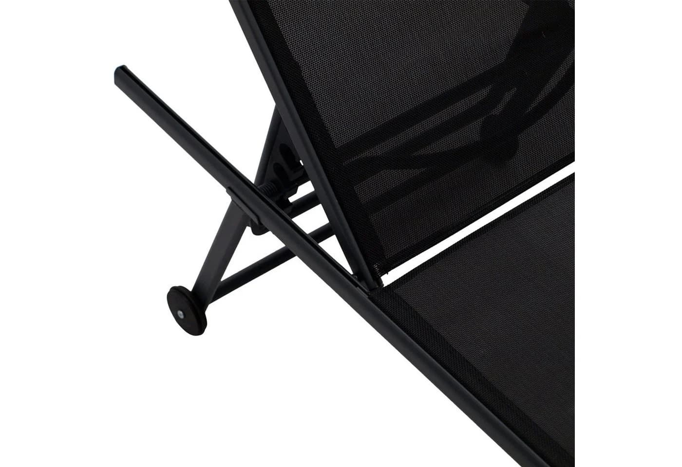 DEGAMO Rollliege MILANO 2er Set Stahl anthrazit Kunstgewebe rollbar - Bild 4