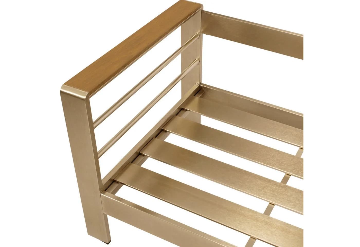 DEGAMO Lounge Set Cannes Aluminium gebürstet Kunstholz natur Polster hellgrau - Bild 2