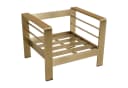DEGAMO Lounge Set Cannes Aluminium gebürstet Kunstholz natur Polster hellgrau Bild 5