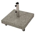 DEGAMO Schirmständer 50kg mit Rollen Granit hellgrau Bild 1
