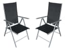 DEGAMO Klappsessel RAVENNA 4-er Set Aluminium Silbergrau Schwarz Bild 3
