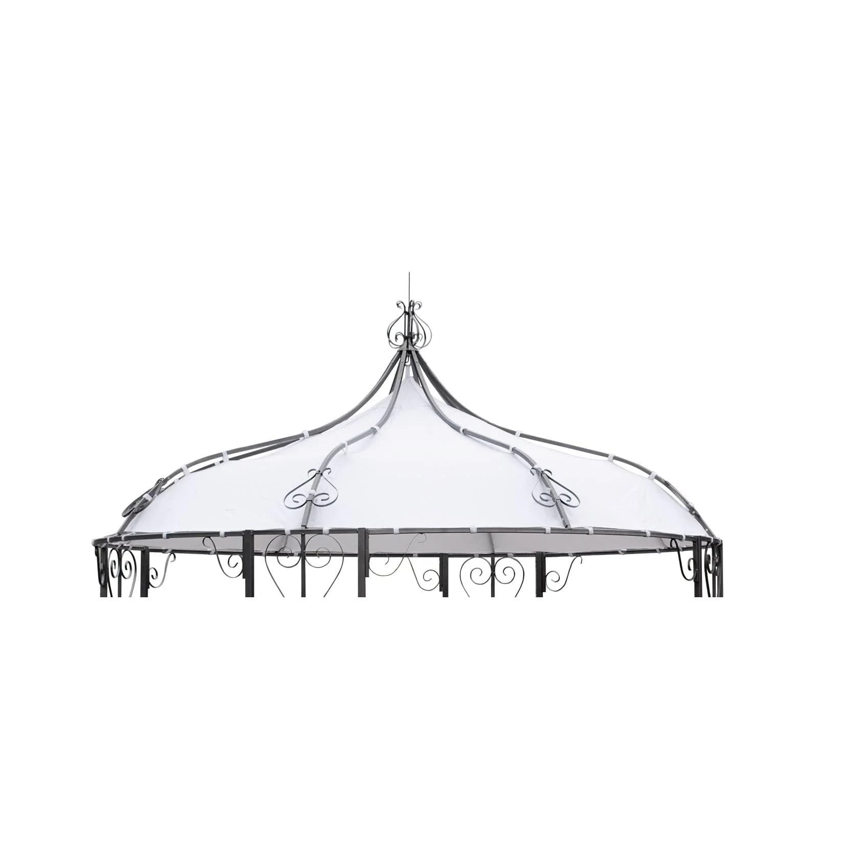 DEGAMO Ersatzdach für Pavillon Burma Weiss PVC-beschichtet