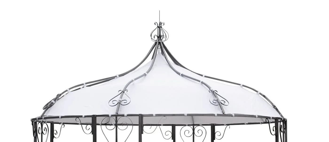 DEGAMO Ersatzdach für Pavillon Burma Weiss PVC-beschichtet - Bild 3