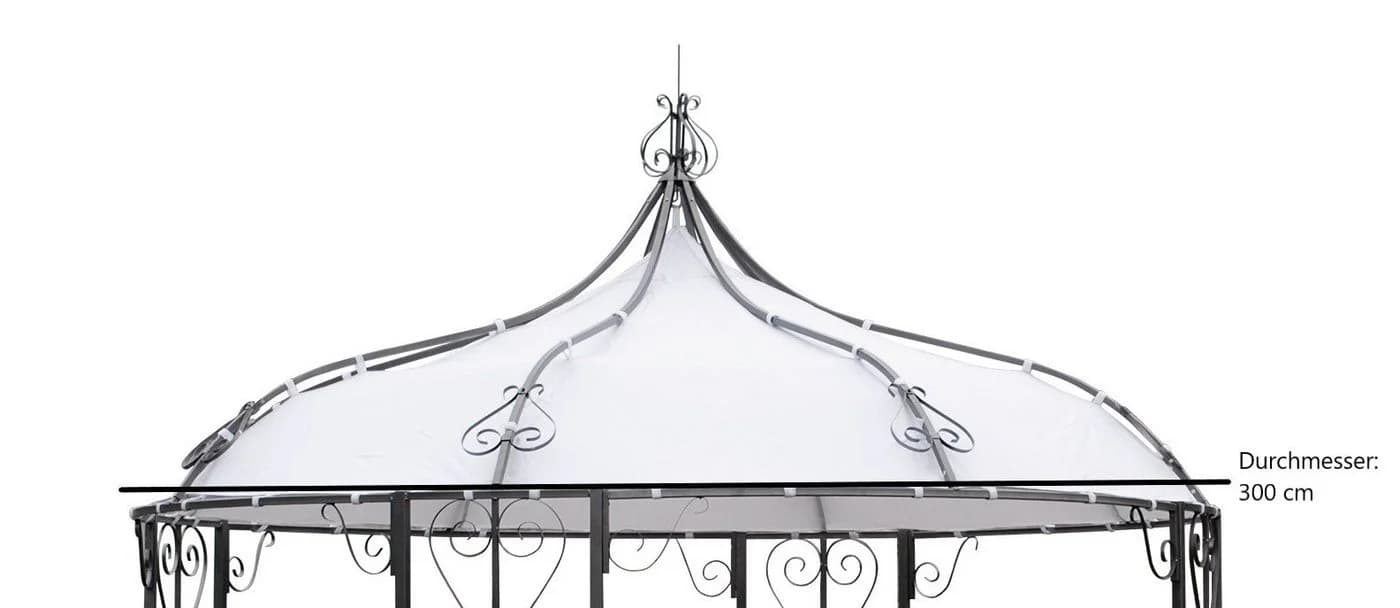 DEGAMO Ersatzdach für Pavillon Burma Weiss PVC-beschichtet - Bild 4