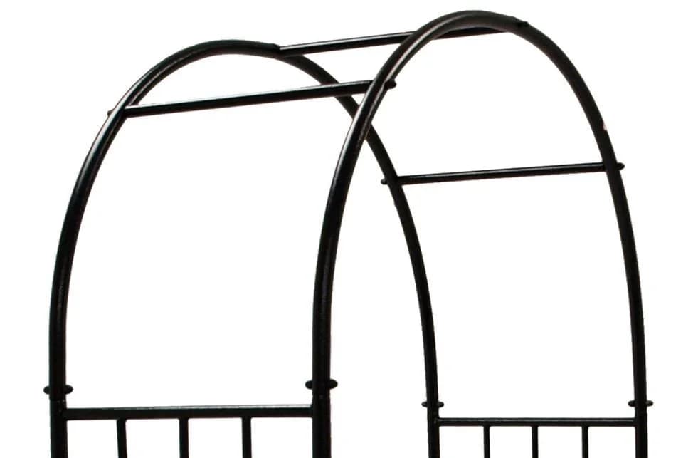 DEGAMO Rosenbogen VERSAILLES Schwarz Metall Hammerschlagoptik - Bild 4