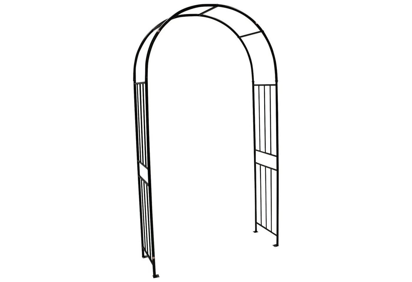 DEGAMO Rosenbogen VERSAILLES Schwarz Metall Hammerschlagoptik - Bild 5