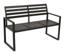 DEGAMO Gartenbank ATLANTA 2-sitzer Aluminium schwarz modern Bild 3