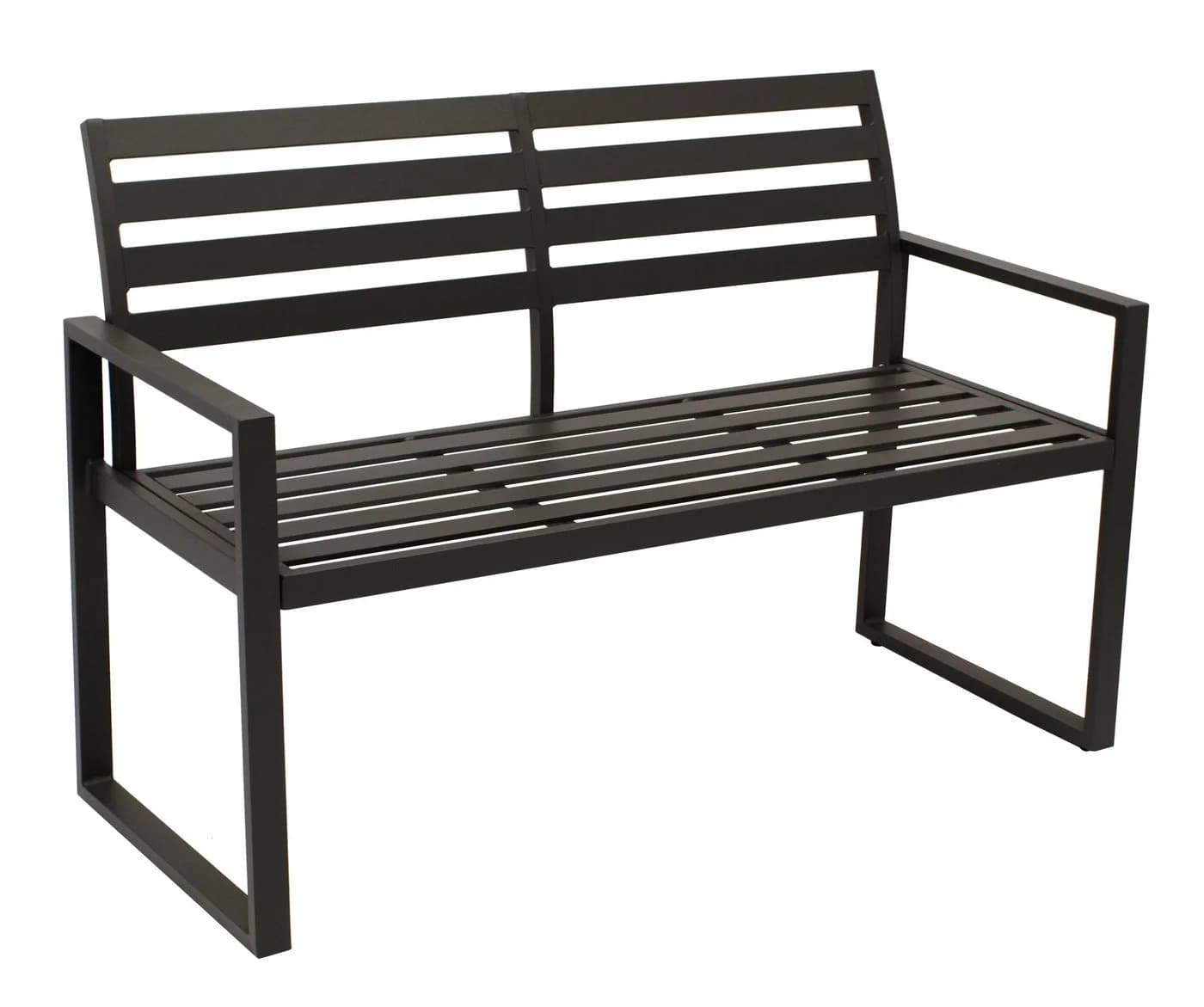 DEGAMO Gartenbank ATLANTA 2-sitzer Aluminium schwarz modern - Bild 3