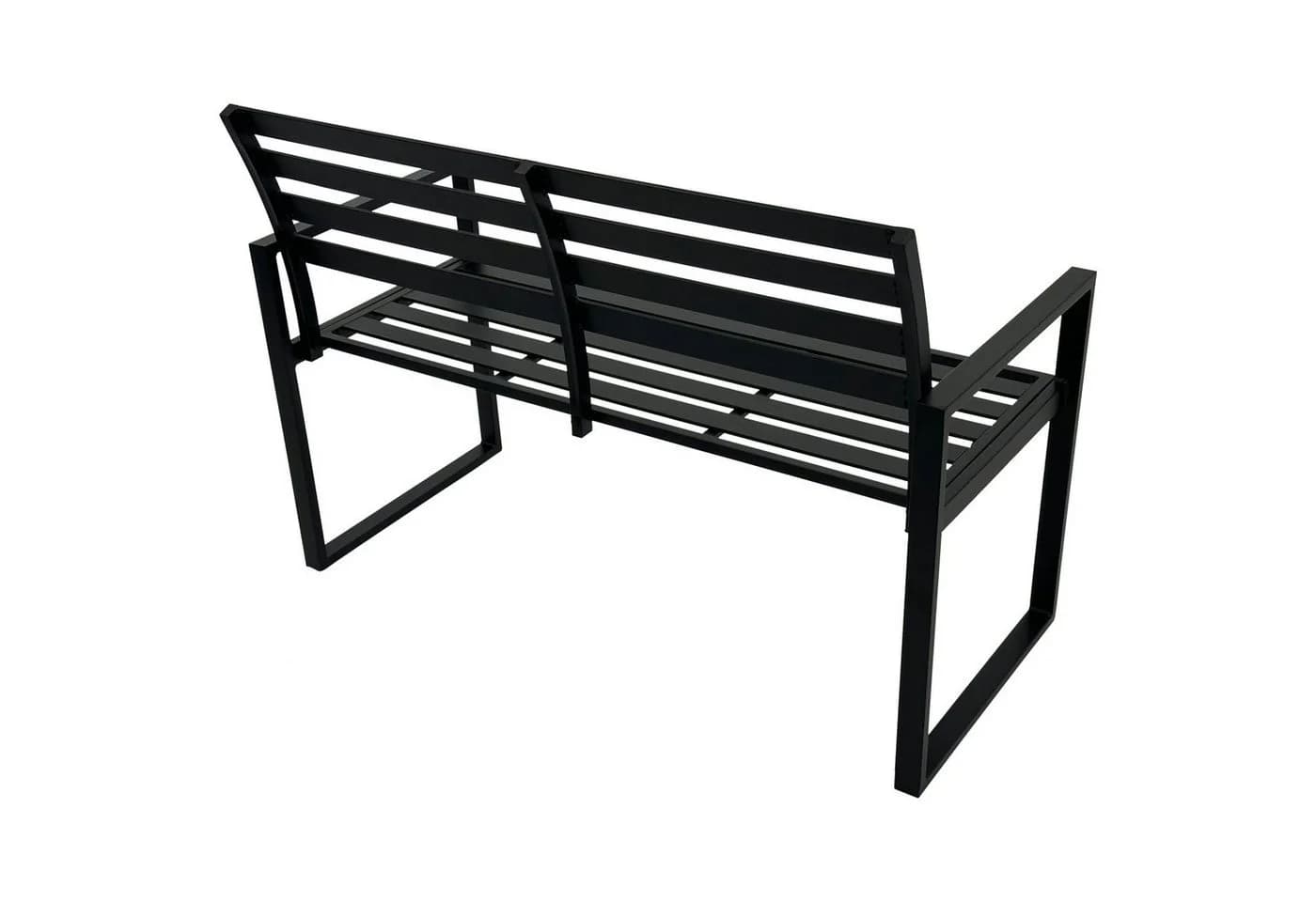 DEGAMO Gartenbank ATLANTA 2-sitzer Aluminium schwarz modern - Bild 5