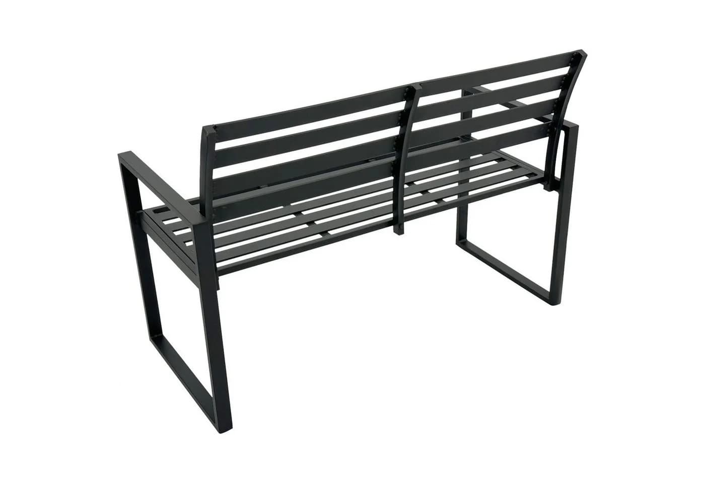 DEGAMO Gartenbank ATLANTA 2-sitzer Aluminium dunkelgrau modern - Bild 2