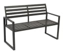 DEGAMO Gartenbank ATLANTA 2-sitzer Aluminium dunkelgrau modern Bild 3