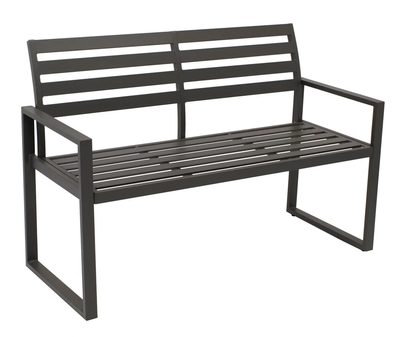 DEGAMO Gartenbank ATLANTA 2-sitzer Aluminium dunkelgrau modern - Bild 3