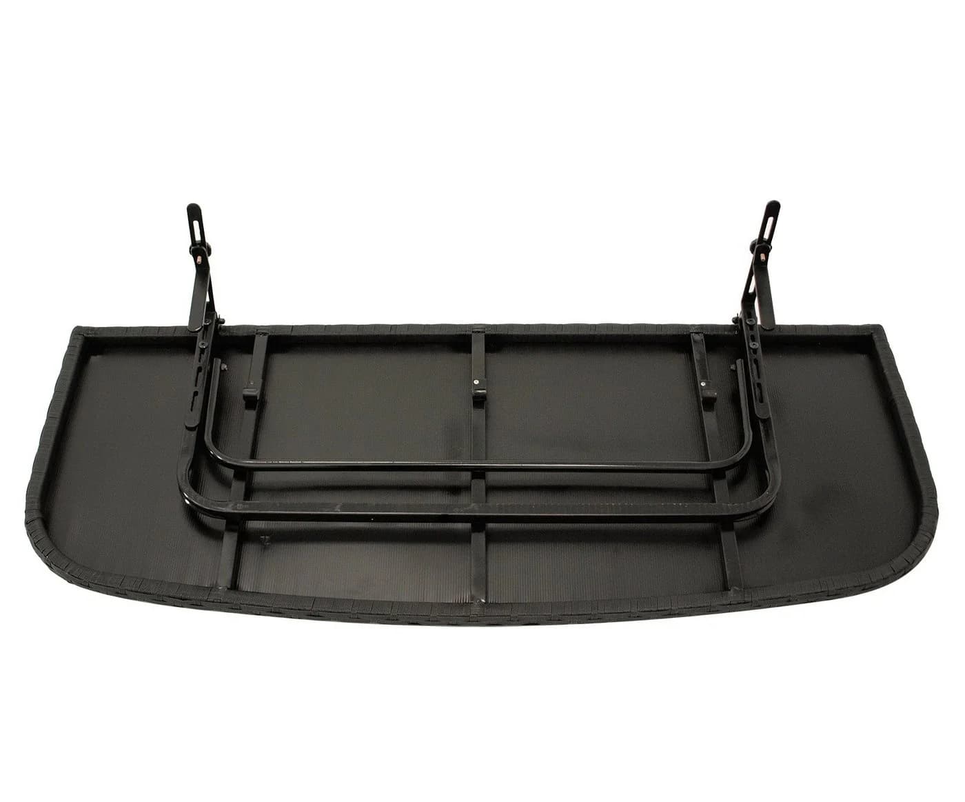 DEGAMO Balkonhängetisch 120x40cm Metall Polyrattan Schwarz - Bild 2
