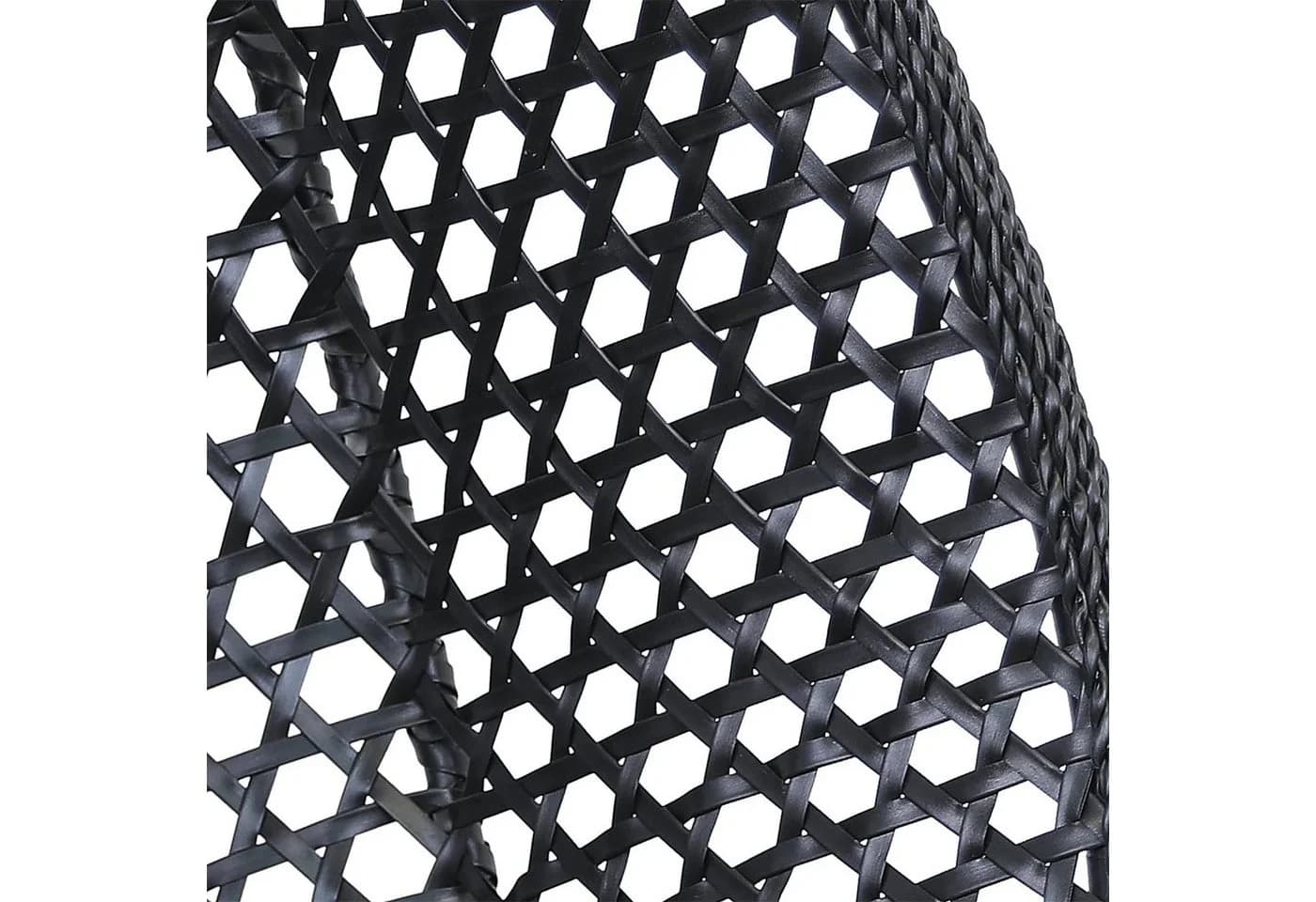 RAMROXX Hängesessel Style XXL Schwarz/Grau mit Kissen - Bild 4