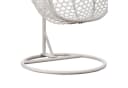 RAMROXX Hängesessel XXL Rattan Korb Weiss mit Relaxkissen Pink Bild 5
