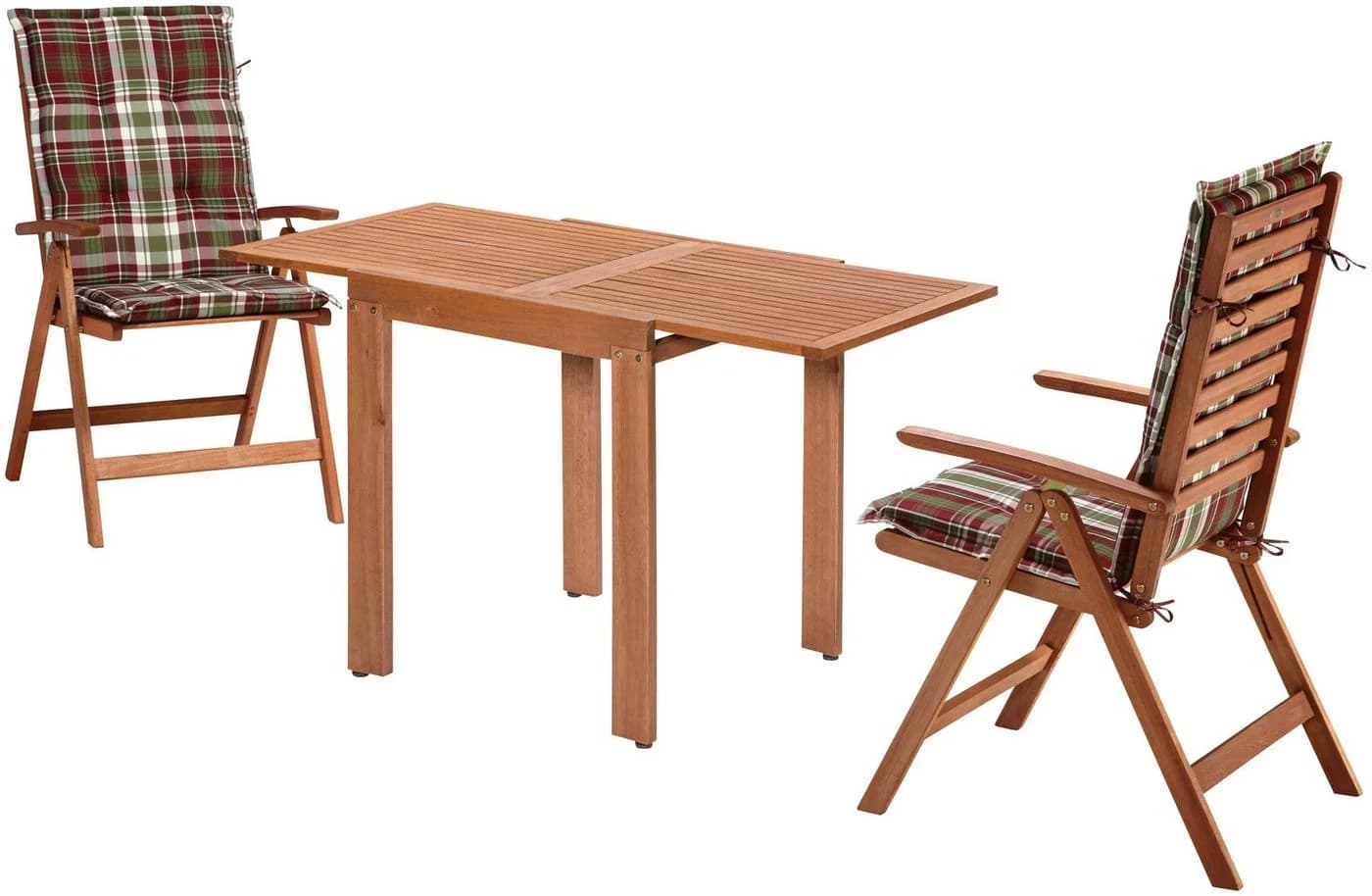 MERXX Balkonset Borkum Braun Eukalyptus Holz 2-Sitzer